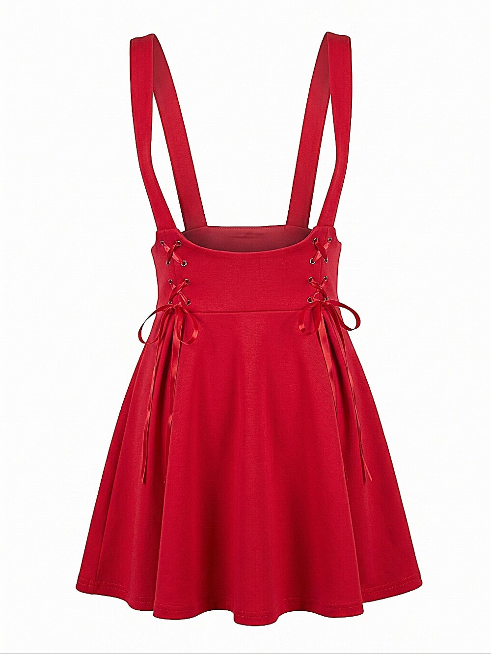 NWT! Allegra K Red Strappy Lace-Up Skater Dress